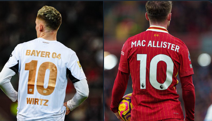 德天空：维尔茨想要利物浦10号球衣，目前正由麦卡利斯特穿着